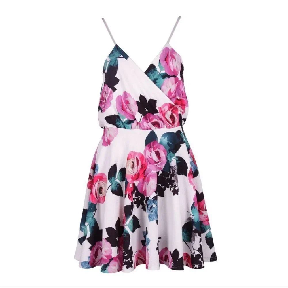 ✨HP✨Niamh Floral Strappy Wrap Skater Dress✨ - Picture 4 of 4